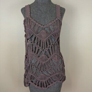 Designer Jak & Rae Crocheted Tank-top Top Shirt Blouse Size M NWOT